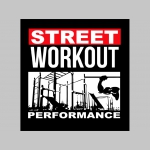 Street Workout Performance  ľahké sťahovacie vrecko ( batoh / vak ) s čiernou šnúrkou, 100% bavlna 100 g/m2, rozmery cca. 37 x 41 cm